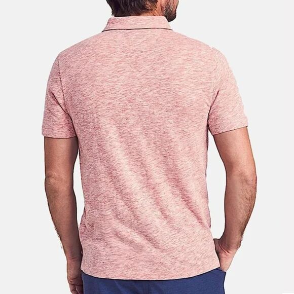 Faherty Men's Cloud Short Sleeve Polo Shirt, Faded Flag Heather, Size L - Picture 2 of 11